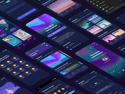 Application design — Mo: Meditation and Sleep android app calm ios iphone meditation mo relax sleep ui ux