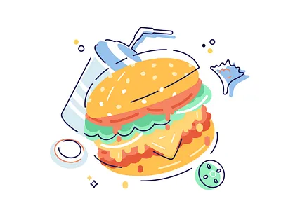 Burger icon. Fast food illustration art burger burger king cafe cola design flat food fries graphic design icon illustration junk food logo mcdonalds menu restaurant soda take away vector