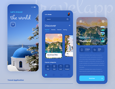 Travel App app design travel ui