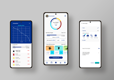 Finance app app interface finance app ui uiux user experience design ux