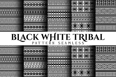 Black White Tribal Pattern Seamless design fabric illustration paper pattern seamless vector wallpaper