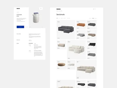 Ikea website redesign design e commerce minimal online store shop store ui ux