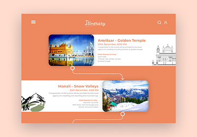 Day #079 : Itinerary UI 100daysofui 3d animation branding dailyui design figma graphic design icon logo motion graphics typography ui uidesign ux uxdesign