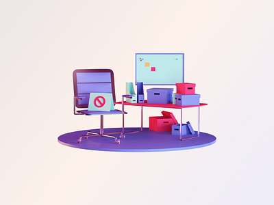 supertalent – “No Available Positions” illustration 3d art 3d icon 3d illustration 3d modelling art blender branding design hiring icon illustration job job application job board job finder job listing jobs render ui ux