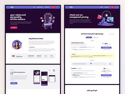 supertalent – Landing Page – Pricing and Tests behavioral test clean explore hiring homepage job job application job board job finder job listing jobs landing page minimal personality test pricing simple ui ux web website