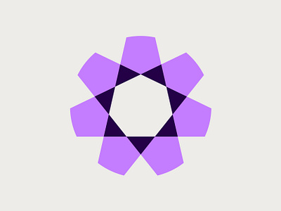 Star Logo bold brand branding circle digital geometric geometry icon identity industrial logo mark media modern purple rotation simple star symbol triangles