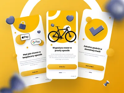 Rental bike app bicycle bike clean design explore figma graphic design ios journey map mobile mobile app navigation onboarding rental app ride ui ui design ux ux design