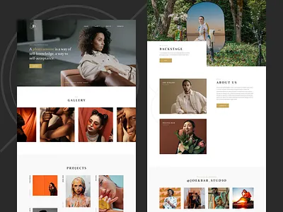 Joe & Bar | Photo Studio about us gallery home page landing page mainpage photograph photostudio portfolio projects uidesign website