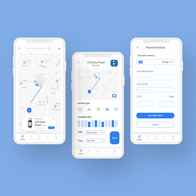 Car-Park Booking App Concept app booking car park design graphic design ui ux