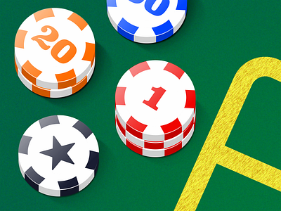 Casino Chips and Board app design background board casino chips design designer game game assets game design game graphics game pieces graphic design icon design illustration las vegas roulette slot slots table