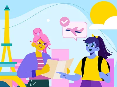 Doodles for travel UI Design animation branding design illustration illustration design illustrations illustrations／ui illustrator logo ui ux