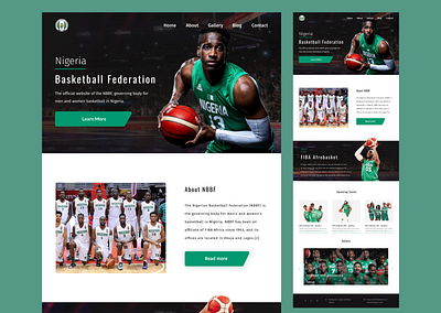 Nigerian Basketball Webpage - Redesign basketball branding design graphic design nigeria sport ui ux