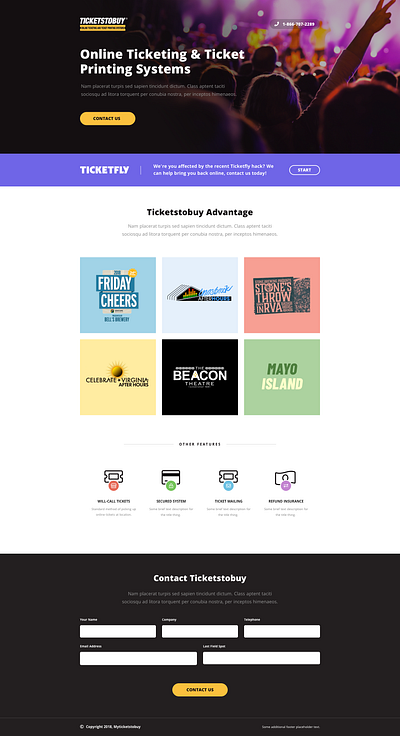 TicketsToBuy design website