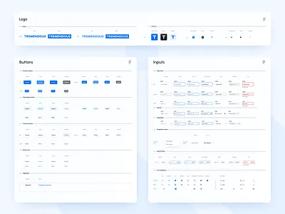 Design System for Tremendous products buttons checkbox component library components design system dropdown form components form inputs input fields radio button states ui