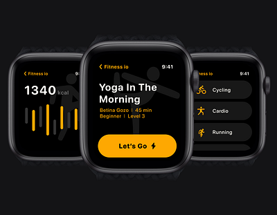 Fitness io - Workout Apps app apple watch design fitness fitness app graphic design smart watch ui ux workout workout app