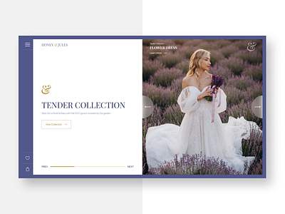 Honey & Julls | Wedding Dresses branding dress ecommerce fashion home page product product page shop uidesign web design website wedding dress