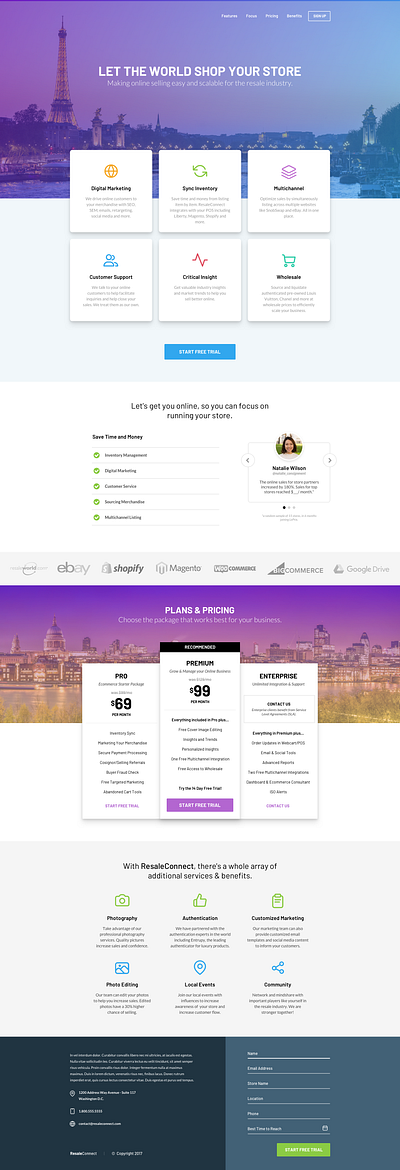 ResaleConnect Mockup design website