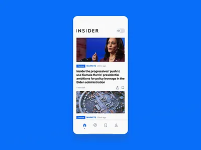 Insider Mobile App: summary mode animation app design interaction mobile motion ui