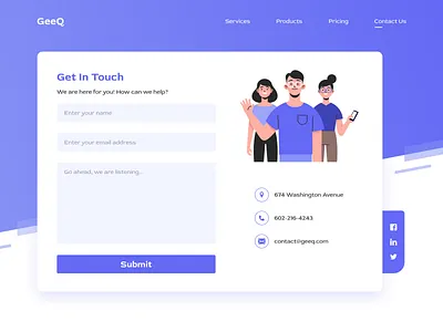 Contact Us Form contact contact form contact page contact us design form illustration ui web design webdesign website website design