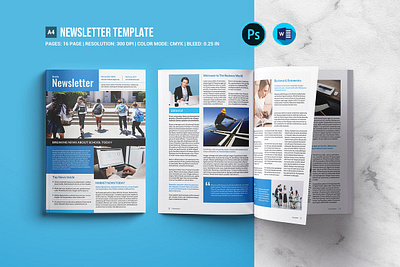 Newsletter Template business business newwsletter clean clean newsletter company brochure corporate newsletter corporate template elegant letter magazine modern modern newsletter ms word multipurpose newsletter design newsletter template newspaper photoshop template report universal