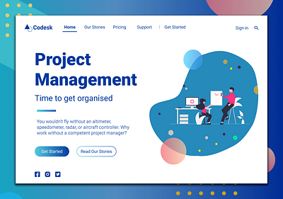 Project Management site design branding design graphic design illustration typography ui uiux ux web webdesign website