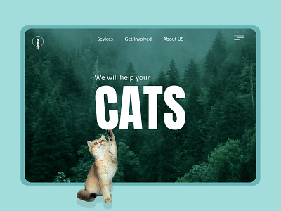 Cats... application cat cats design landing page new landing page pet pet landing page pet web landing page pets template trending ui website