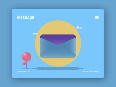 Message | SVG | Animation | Freebies 2d animation asim das design free freebie freebies illustration inbox json lottie message motion graphics new svg ui