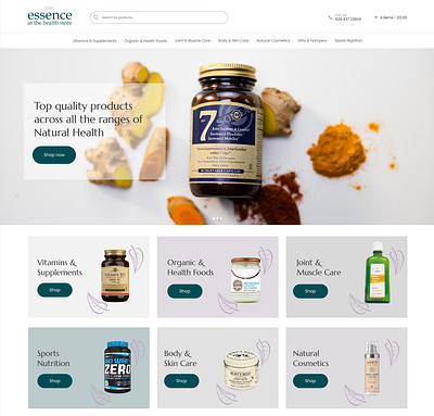 Health Store beauty branding design health herbal supplements ui ux visual web