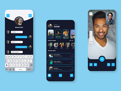 Message App... app application call app calling design illustration message message app new application status trending ui video call video call app