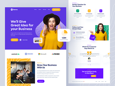 Business Agency Website UI Design agency website aksdas business clean design landing page landingpage popular psd template simple page typography ui ux design