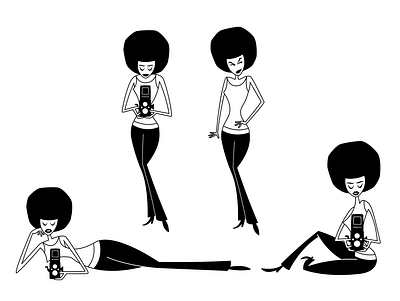 RolleiGirl camera character girl illustration photography rollei rolleiflex woman
