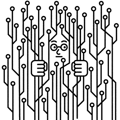 Disconnect design editorial illustration graphic design illustration minimal vector