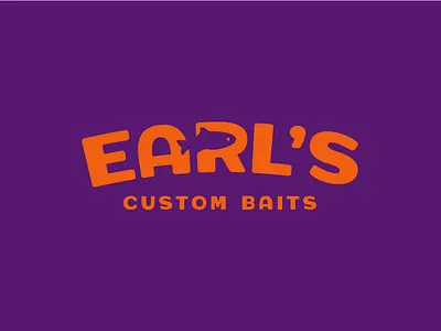 Earl's Custom Baits branding design fishing icon illustration logo typography vector