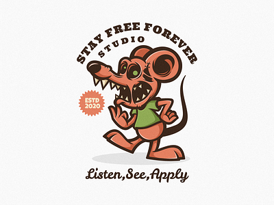 Rat Logo Mascot animation brand branding business cartoon character design graphic design icon illustration logo logodesign logoicon logomascot mascot nft rat vector