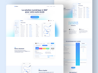 Manco - UI blue car drivers gradient interface manco rafu refonte solution ui webdesign