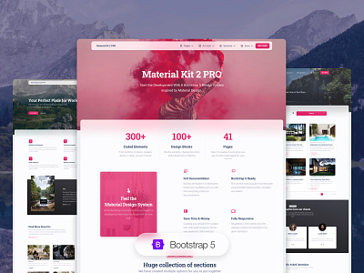 Material Kit 2 Pro about us app article blog bootstrap 5 contact us design desktop faq gradient illustration kit presentation profile rental responsive ui ux vr web design