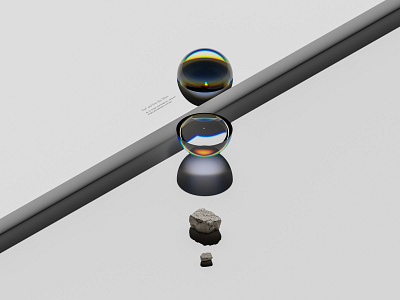 The Waste Land: 100 Years - Composition 5 3d blender branding distortion glass graphic design hemispheres mirror poetry prism prismatic reflection refraction spheres waste land wasteland