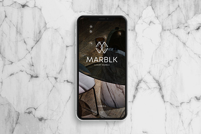 Marblk branding design interior logo luxury marble pattern ui