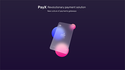 PayX 3D Glass Card design ui