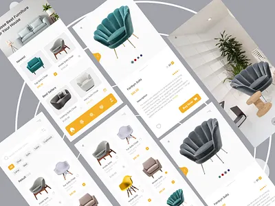 Furniture store APP app design appuiux furniture sell sofa stor ui ux