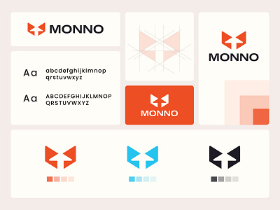 Monno Logo brand style branding design icon identity letter logo logo design logo designer logo guidelines logo mark logos logotype mark monogram print style guide symbol type typography