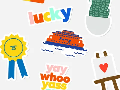 Stickers! branding design greeting card illustration new york pattern stationery sticker