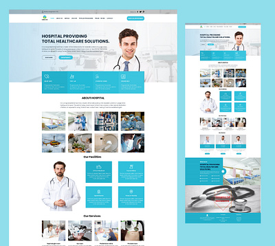 Hospital Website Design Templates branding graphic design ui