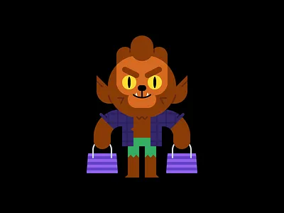 Wolfman character design fall halloween holiday illustration october shopping werewolf wolfman