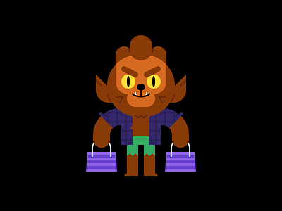 Wolfman character design fall halloween holiday illustration october shopping werewolf wolfman