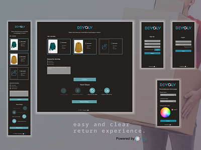 DEVOLV Return Center by Risi (Mobile + Desktop) ux