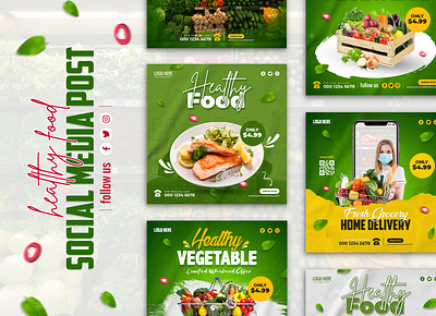 Healthy vegetable food promotion instagram post helth helthy social media post vegetable