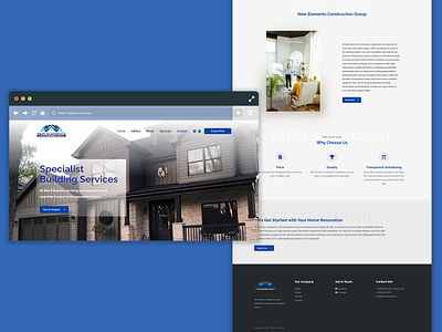 Home Renovation Project construction design instruction renovation ui ux web design wordpress