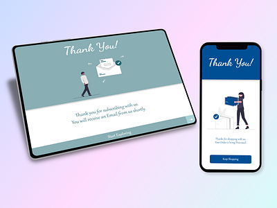 Thank You UI app appdesign appui dailyui dailyui077 design thankyou ui ux