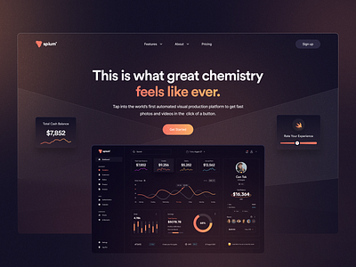 Spium Landing Page dashboard hero hero design landing landing page landing page design saas ui ui design ui landing page